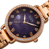 Burgi Quartz Blue Dial Rose Gold-tone Ladies Watch BUR269RGBU - The Watches Men & Co #2