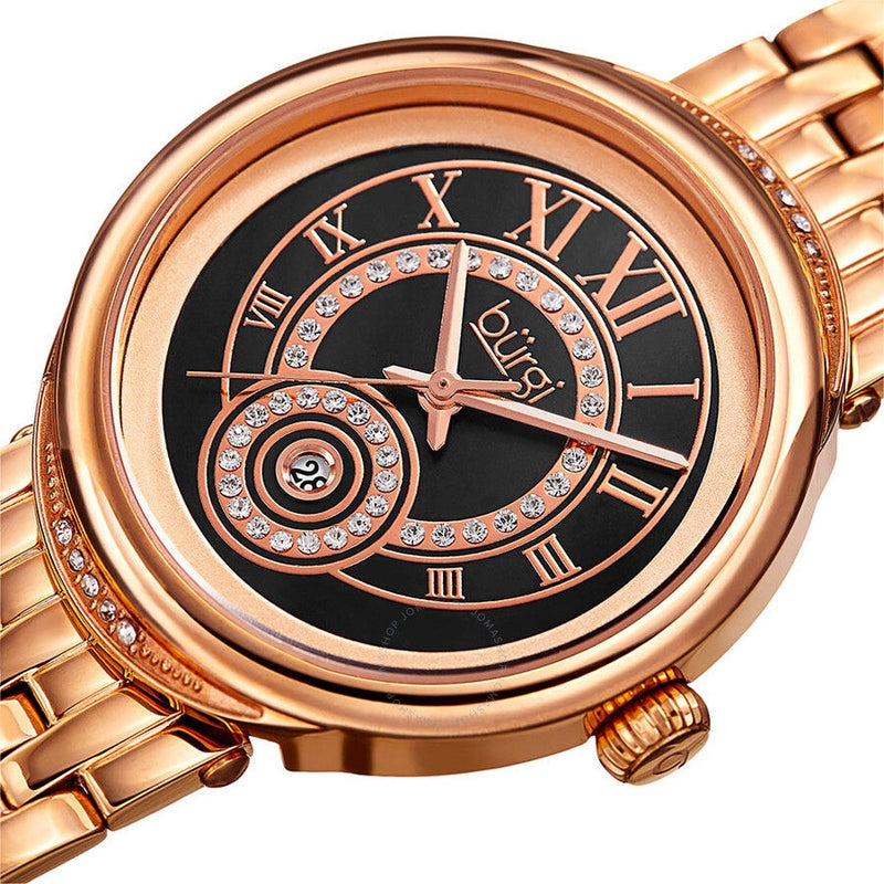 Burgi Quartz Brown Dial Rose Gold-tone Ladies Watch BUR164RG - The Watches Men & Co #2