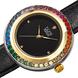 Burgi Quartz Diamond Black Dial Ladies Watch BUR265BK - The Watches Men & Co #2