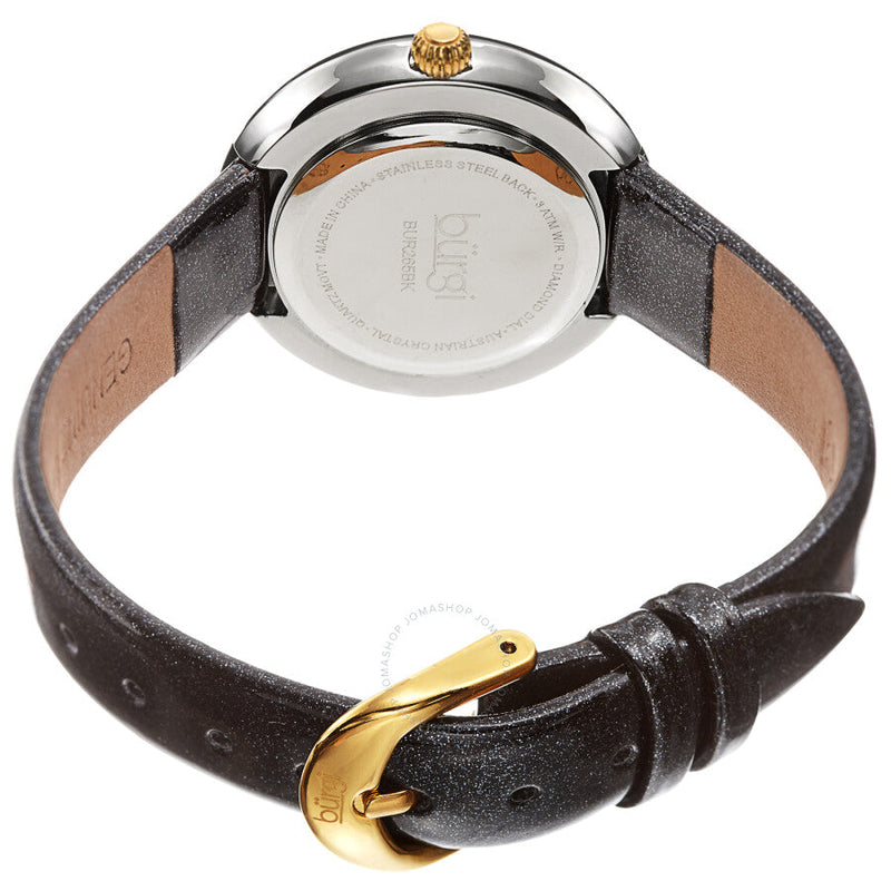 Burgi Quartz Diamond Black Dial Ladies Watch BUR265BK - The Watches Men & Co #4