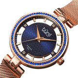Burgi Quartz Diamond Blue Dial Ladies Watch BUR262RGBU - The Watches Men & Co #2