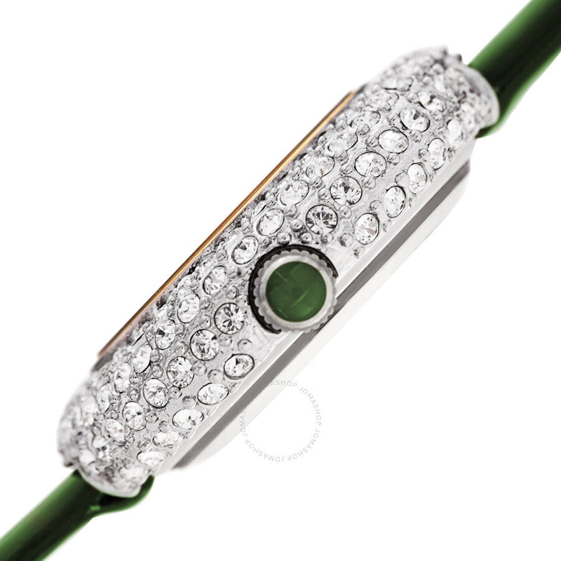 Burgi Quartz Diamond Green Dial Ladies Watch BUR195GN - The Watches Men & Co #3