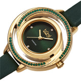 Burgi Quartz Diamond Green Dial Ladies Watch BUR261GN - The Watches Men & Co #2