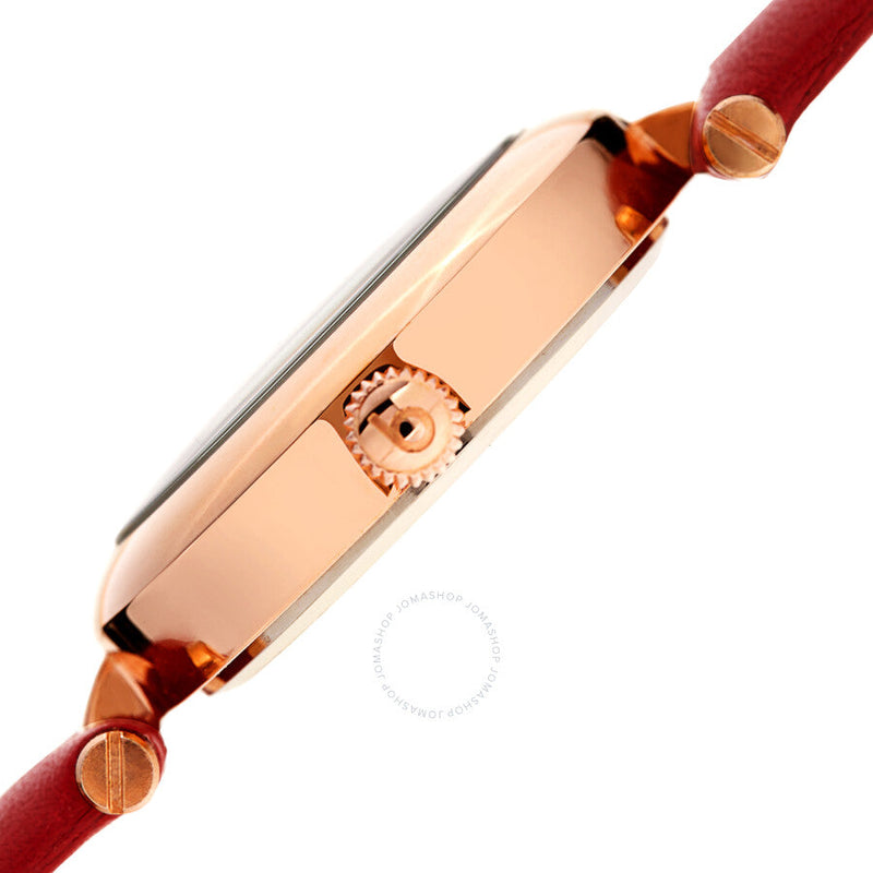 Burgi Quartz Diamond Red Dial Red Leather Ladies Watch BUR196RD - The Watches Men & Co #3