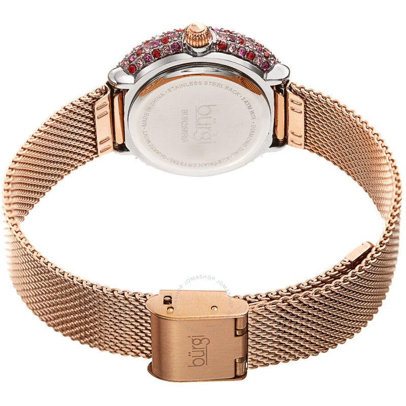 Burgi Quartz Diamond Silver Dial Ladies Watch BUR258RG - The Watches Men & Co #4