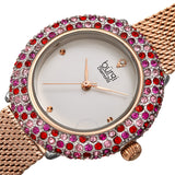 Burgi Quartz Diamond Silver Dial Ladies Watch BUR258RG - The Watches Men & Co #2