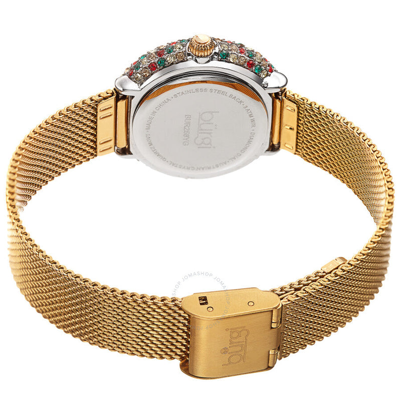 Burgi Quartz Diamond Silver Dial Ladies Watch BUR258YG - The Watches Men & Co #4