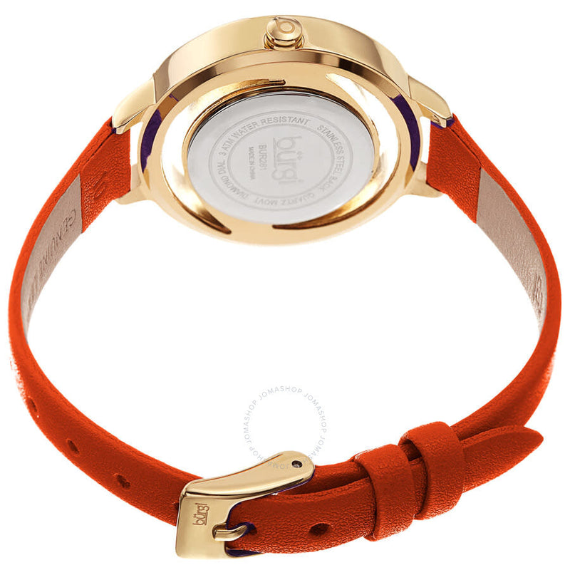 Burgi Quartz Diamond Silver Dial Ladies Watch BUR261OR - The Watches Men & Co #4