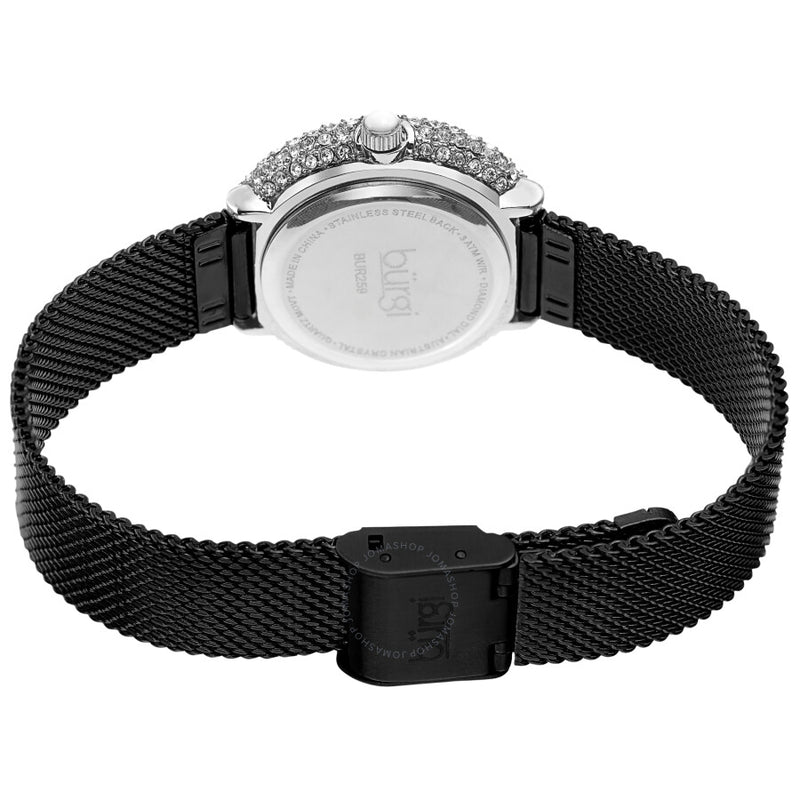 Burgi Quartz Diamond White Dial Ladies Watch BUR259SSBK - The Watches Men & Co #4