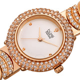 Burgi Quartz Diamond White Dial Ladies Watch BUR266RG - The Watches Men & Co #2