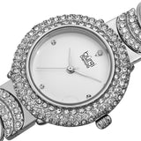 Burgi Quartz Diamond White Dial Ladies Watch BUR266SS - The Watches Men & Co #2