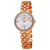 Burgi Quartz Diamond White Dial Rose Gold-tone Ladies Watch BUR242RG - The Watches Men & Co