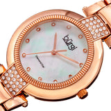 Burgi Quartz Diamond White Mother of Pearl Dial Ladies Watch BUR181RG - The Watches Men & Co #2