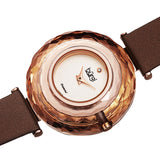 Burgi Quartz Faceted Crystal Bezel Diamond Dial Ladies Watch BUR252BR - The Watches Men & Co #2