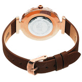 Burgi Quartz Faceted Crystal Bezel Diamond Dial Ladies Watch BUR252BR - The Watches Men & Co #4