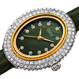 Burgi Quartz Green Dial Green Leather Ladies Watch BUR234GN - The Watches Men & Co #2