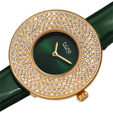 Burgi Quartz Green Dial Green Leather Ladies Watch BUR272GN - The Watches Men & Co #2
