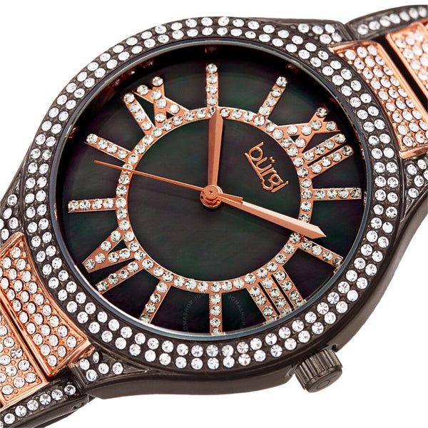 Burgi Quartz Grey Dial Two-tone Ladies Watch BUR185RG - The Watches Men & Co #2