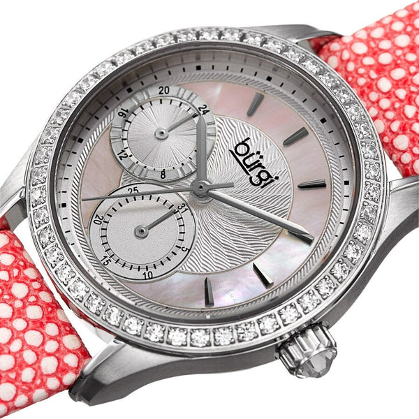 Burgi Quartz Mother of Pearl Dial Ladies Watch BUR160PK - The Watches Men & Co #2