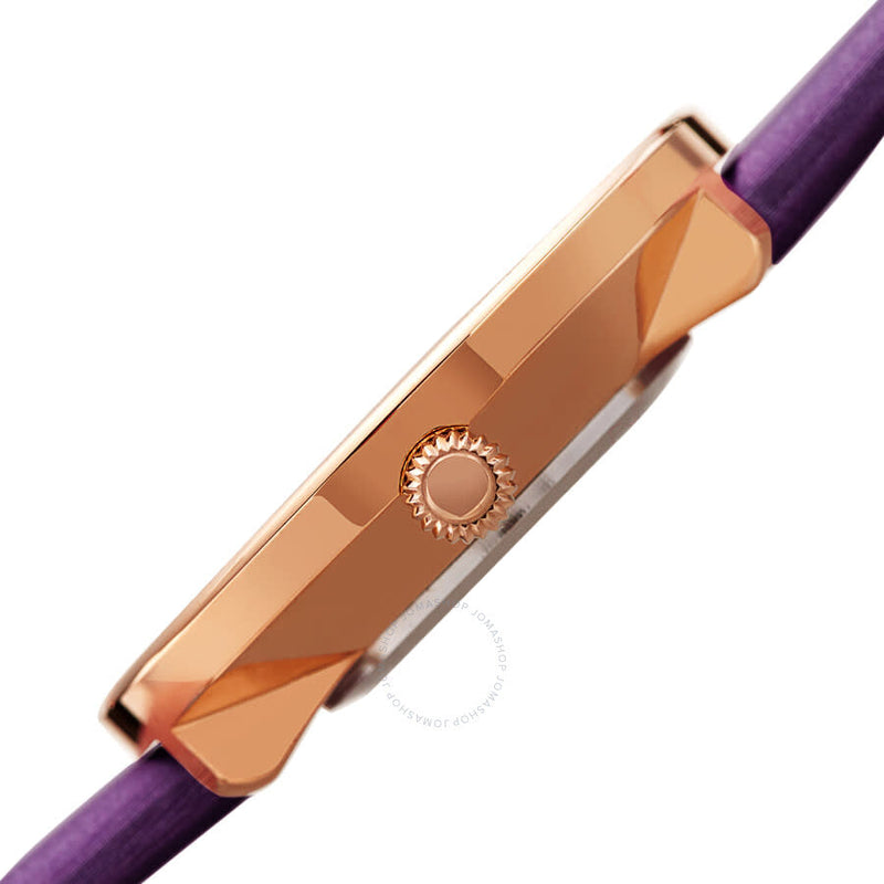 Burgi Quartz Purple Dial Purple Satin Ladies Watch BUR270PU - The Watches Men & Co #3