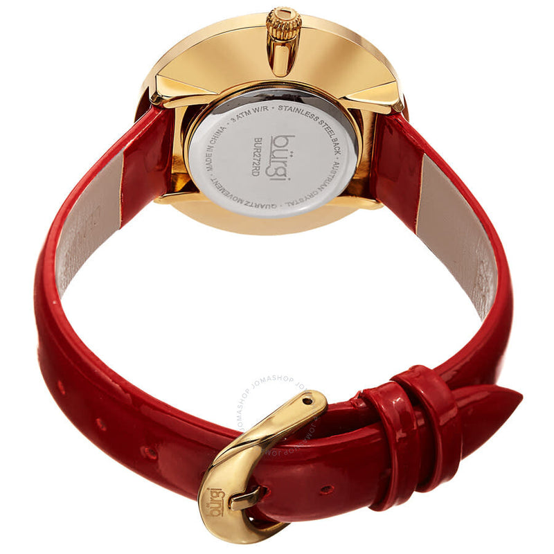 Burgi Quartz Red Dial Ladies Watch BUR272RD - The Watches Men & Co #4