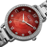 Burgi Quartz Red Dial Stainless Steel Ladies Watch BUR269SSRD - The Watches Men & Co #2
