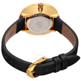 Burgi Quartz Silver Dial Black Satin Ladies Watch BUR270YG - The Watches Men & Co #4