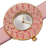 Burgi Quartz Silver Dial Pink Satin Ladies Watch BUR270PK - The Watches Men & Co #2