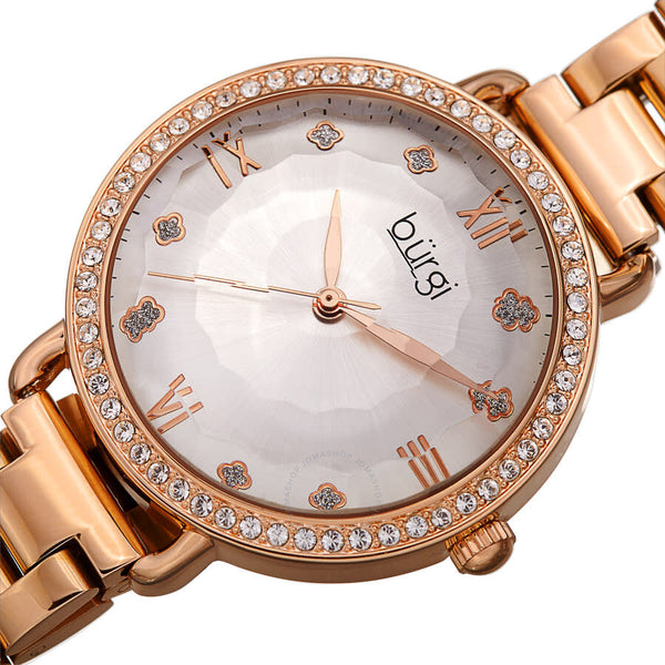 Burgi Quartz Silver Dial Rose Gold-tone Ladies Watch BUR269RG - The Watches Men & Co #2