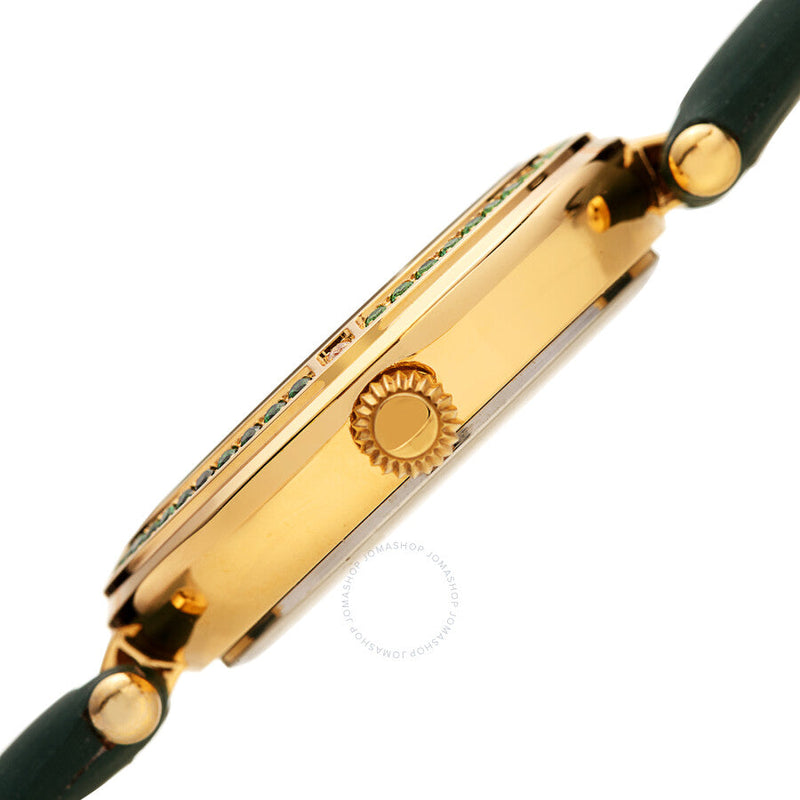 Burgi Quartz White Dial Green Leather Ladies Watch BUR251GN - The Watches Men & Co #3