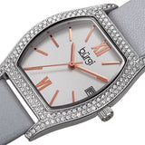 Burgi Quartz White Dial Grey Leather Ladies Watch BUR166GY - The Watches Men & Co #2