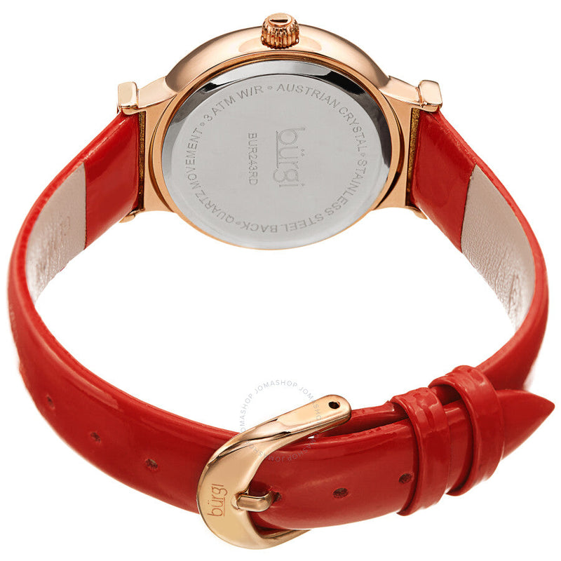 Burgi Quartz White Dial Ladies Watch BUR243RD - The Watches Men & Co #4