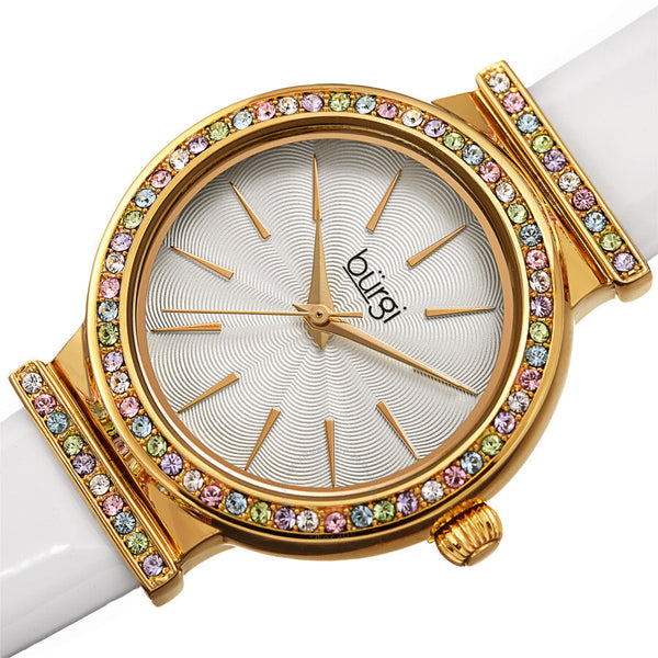 Burgi Quartz White Dial Ladies Watch BUR243WT - The Watches Men & Co #2