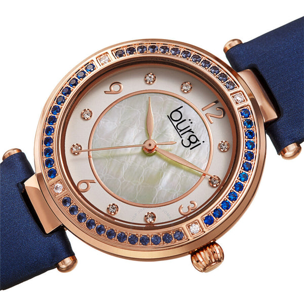 Burgi Quartz White Dial Ladies Watch BUR251BU - The Watches Men & Co #2