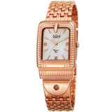 Burgi Quartz White Dial Rose Gold-tone Ladies Watch BUR171RG - The Watches Men & Co
