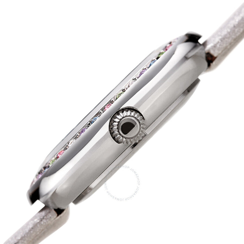 Burgi Quartz White Dial Silver Polyurethane Ladies Watch BUR265SS - The Watches Men & Co #3