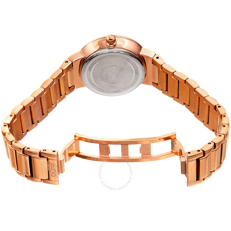 Burgi Quartz White Mother of Pearl Dial Ladies Watch BUR187RG - The Watches Men & Co #4