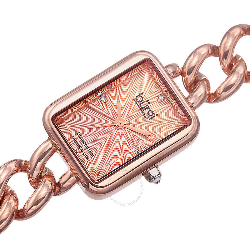 Burgi Rose Diamond Dial Rose Gold-tone Brass Ladies Watch BUR100RG - The Watches Men & Co #2