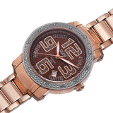 Burgi Rose Gold-tone Stainless Steel Diamond Bezel Ladies Watch BUR091RG - The Watches Men & Co #2