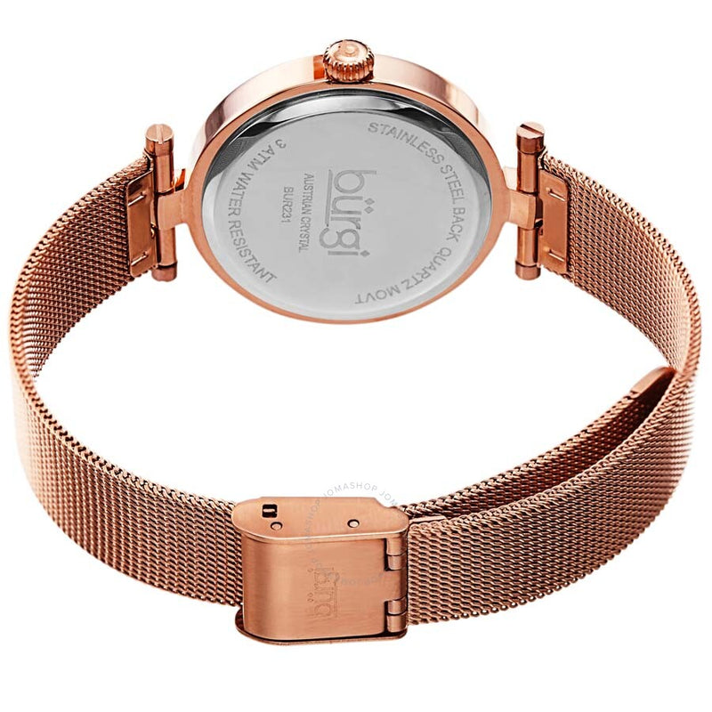 Burgi Rose Ombre Dial Rose Gold-tone Mesh Ladies Watch BUR231RG - The Watches Men & Co #4