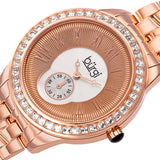 Burgi Silver and Gold Dial Rose Gold-tone Ladies Watch BUR106RG - The Watches Men & Co #2