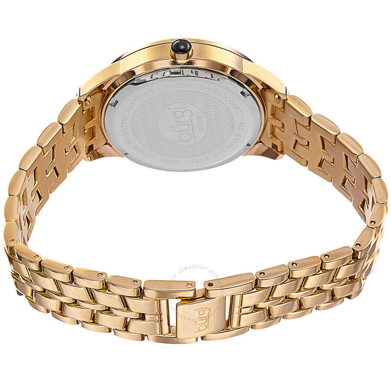 Burgi Silver and Gold Dial Gold-tone Steel Ladies Watch BUR106YG - The Watches Men & Co #3