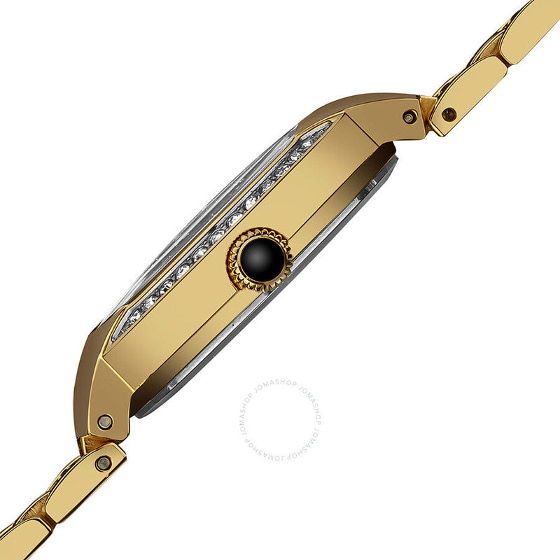 Burgi Silver Dial Gold-tone Ladies Watch BUR077YG - The Watches Men & Co #4