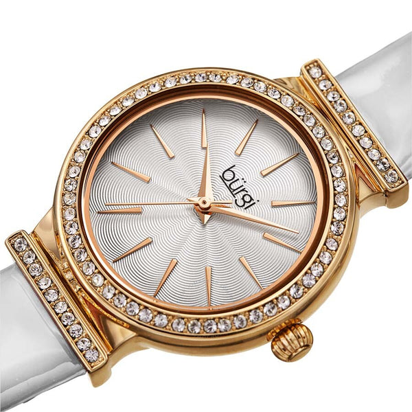 Burgi Silver Dial Ladies Watch BUR230WT - The Watches Men & Co #2