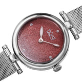 Burgi Silver Pink Dial Stainless Steel Mesh Ladies Watch BUR231SSPK - The Watches Men & Co #2