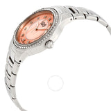 Burgi Silver-Tone Steel Pink Mother of Pearl Diamond Dial Ladies Watch BUR093PK - The Watches Men & Co #2