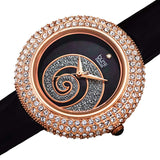Burgi Swirl Crystal Black Dial Ladies Watch BUR209BKR - The Watches Men & Co #2