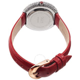 Burgi Swirl Diamond Red Dial Red Leather Ladies Watch BUR209RD - The Watches Men & Co #4