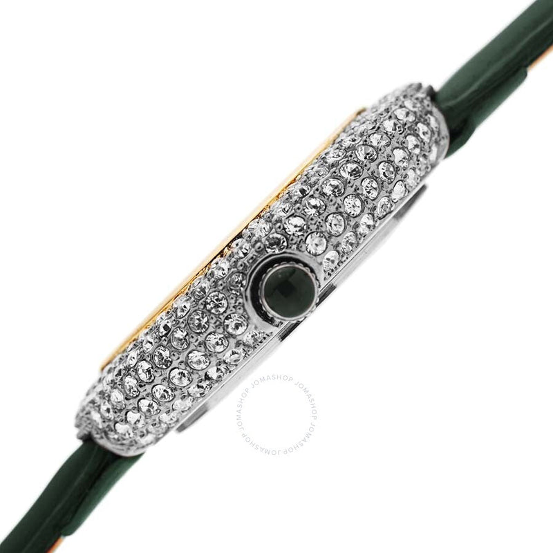 Burgi Swirl Quartz Crystal White Dial Ladies Watch BUR209GN - The Watches Men & Co #3