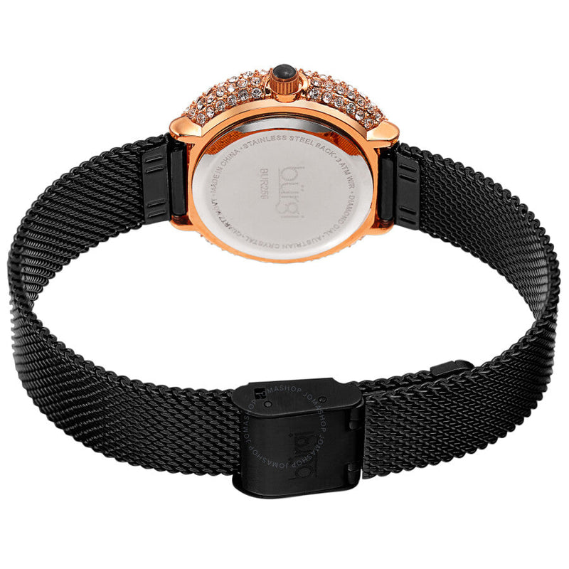 Burgi Swirl Quartz Diamond Black Dial Ladies Watch BUR259BK - The Watches Men & Co #4